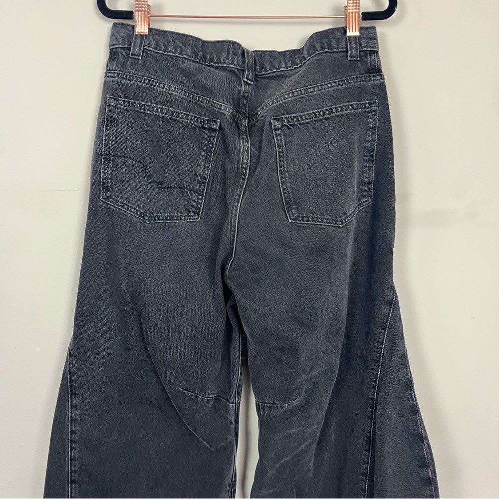 FREE PEOPLE WE THE FREE EDEN HIGH SLOUCHY FLARE JEANS IN BLACK SIZE 28 SHORT - Picture 14 of 16